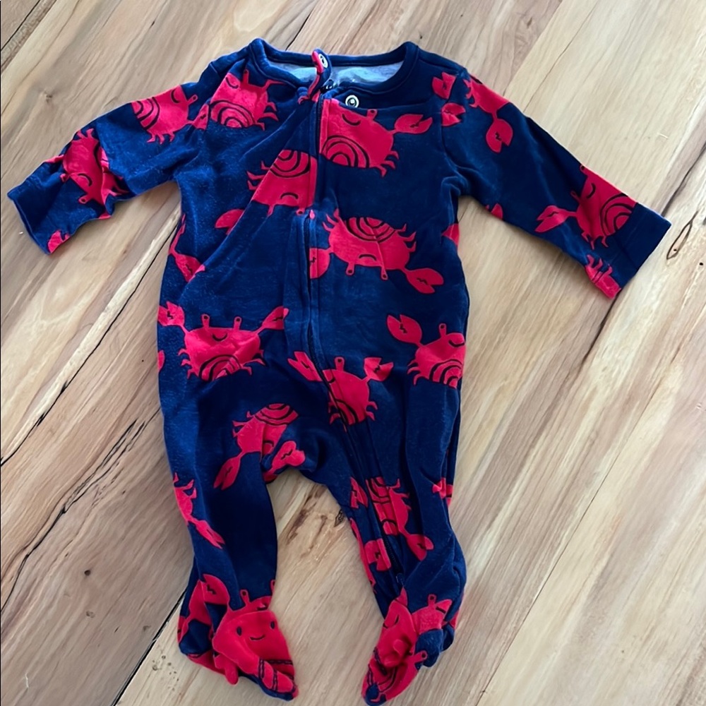 Carter's Red and Blue Dinosaur Footie One Piece